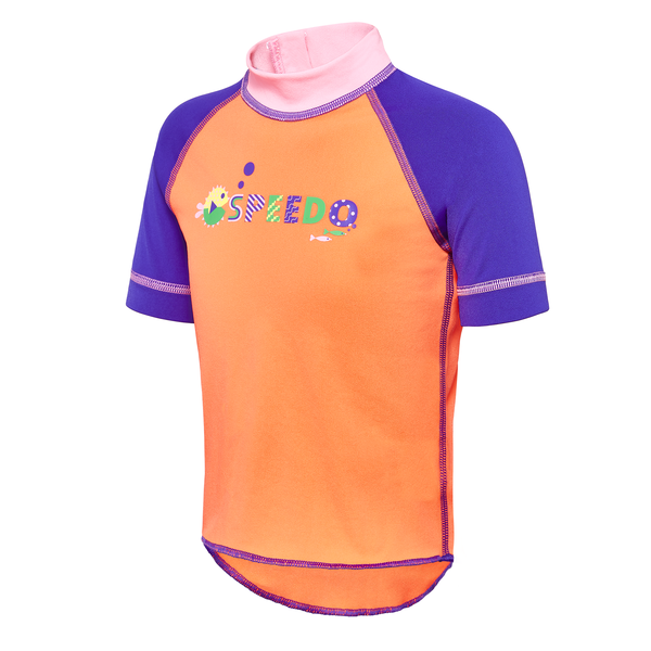 Speedo Toddler Girls Logo SS Suntop