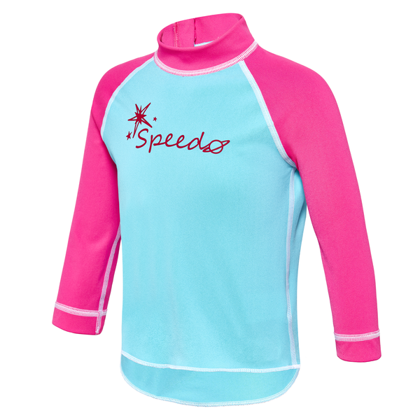 Speedo Toddler Girls Logo LS Suntop