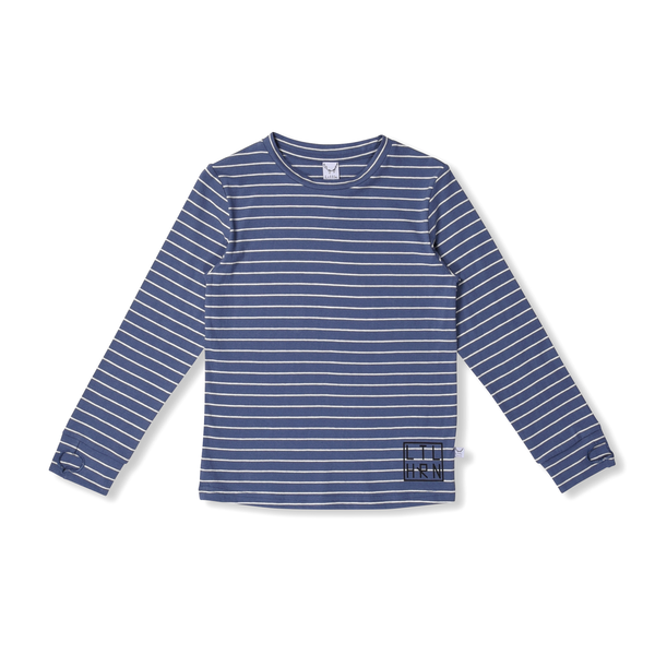 Littlehorn Blue Stripe Thumbhole Tee