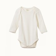 Nature Baby Long Sleeve Pointelle Bodysuit-bodysuits-and-rompers-Bambini