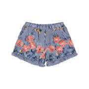 Paper Wings Embroided Poplin Shorts-pants-and-shorts-Bambini