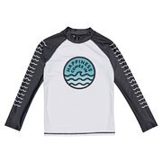 Alphabet Soup Waves Long Sleeve Rashie-swimwear-Bambini