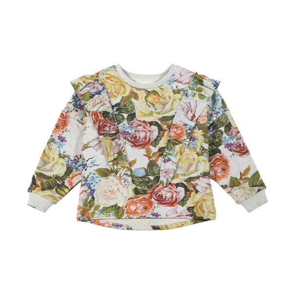 Paper Wings Winter Roses Frilled Sweater