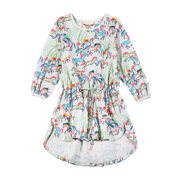 Paper Wings Wild Horses Drawstring Dress