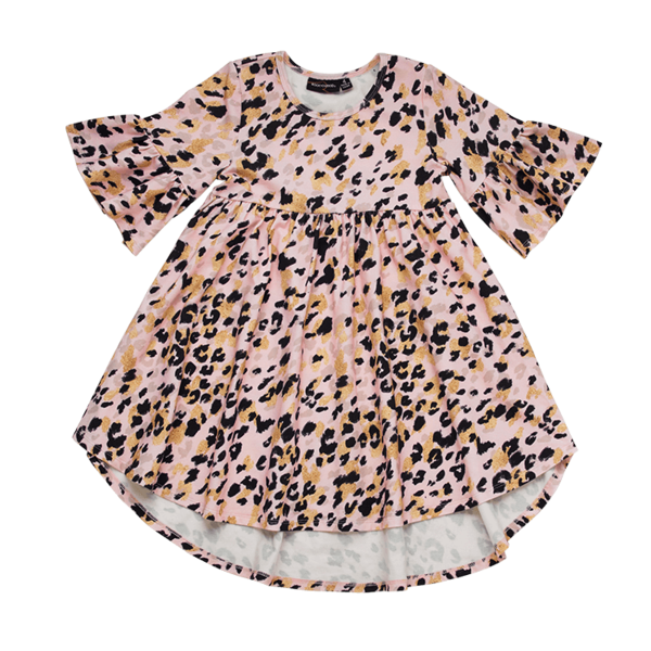 Rock Your Kid Pink Leopard Boho Dress