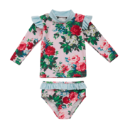 Rock Your Baby Cottage Garden Rashie Set-swimwear-Bambini