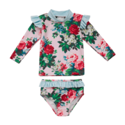 Rock Your Baby Cottage Garden Rashie Set-swimwear-Bambini