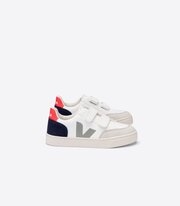 Veja Kids V12 Velcro Leather Sneaker-footwear-Bambini