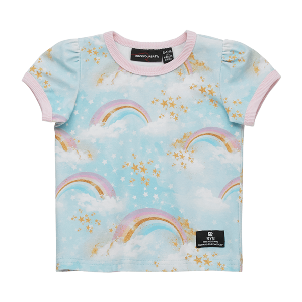 Rock Your Baby Rainbow Chaser Ringer Tee