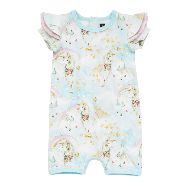 Rock Your Baby Unicorn Clouds Playsuit