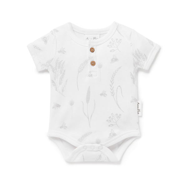 Aster & Oak Bee AOP Henley Onesie