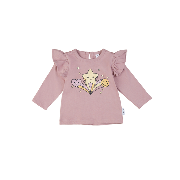Huxbaby Star Power Frill Top