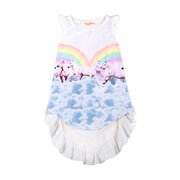Paper Wings Rainbow Horses Frilled Bustle Dress-dresses-and-skirts-Bambini