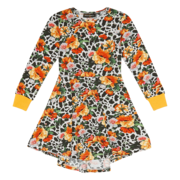 Rock Your Kid Leopard Floral Waisted Dress-dresses-and-skirts-Bambini