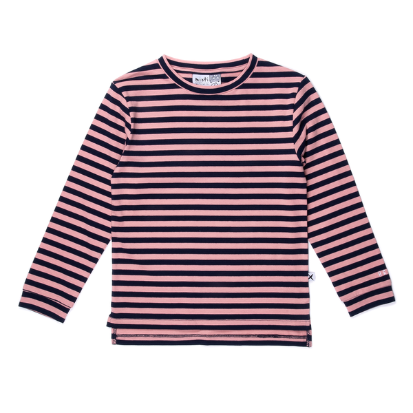 Minti Striped Split Tee