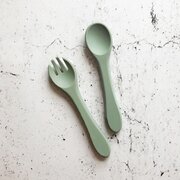 Over The Dandelions Silicone Fork & Spoon Set-eatware-Bambini