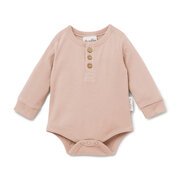 Aster & Oak Henley Onesie-bodysuits-and-rompers-Bambini