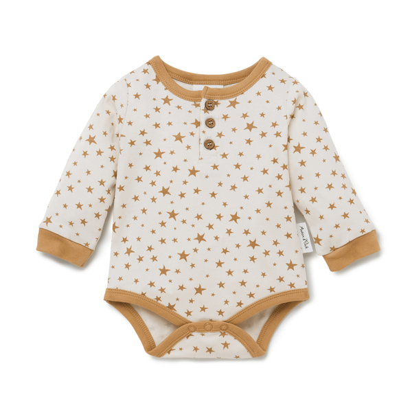 Aster & Oak Rib Taffy Star Onesie