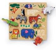 Croc Creek 10pc Wooden Puzzle Stacking Zoo-baby-Bambini