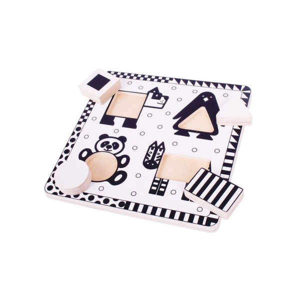 Black & White Wooden Puzzle