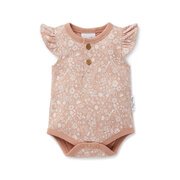 Aster & Oak Ditzy Floral Flutter Onesie-bodysuits-and-rompers-Bambini