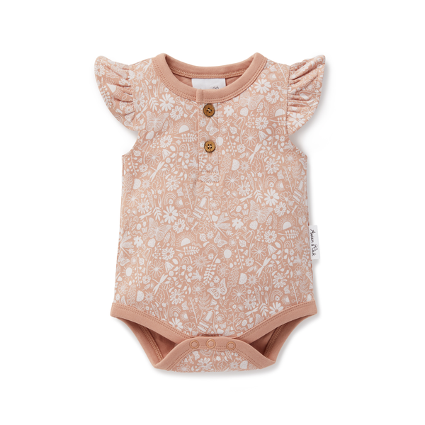 Aster & Oak Ditzy Floral Flutter Onesie