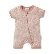 Aster & Oak Ditzy Floral Zip Romper-bodysuits-and-rompers-Bambini