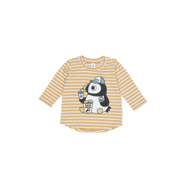 Huxbaby Furry Dino Stripe Top