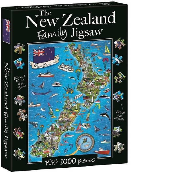 Buy New Zealand Family Jigsaw Puzzle 1000PC Online At Bambini NZ