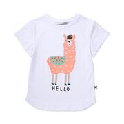 Minti Hello Bye Llama Tee-tops-Bambini