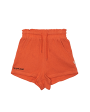 The Girl Club Orange Raw Edge Shorts-pants-and-shorts-Bambini