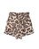 Grlfrnd Digi Leopard Print Raw Edge Shorts