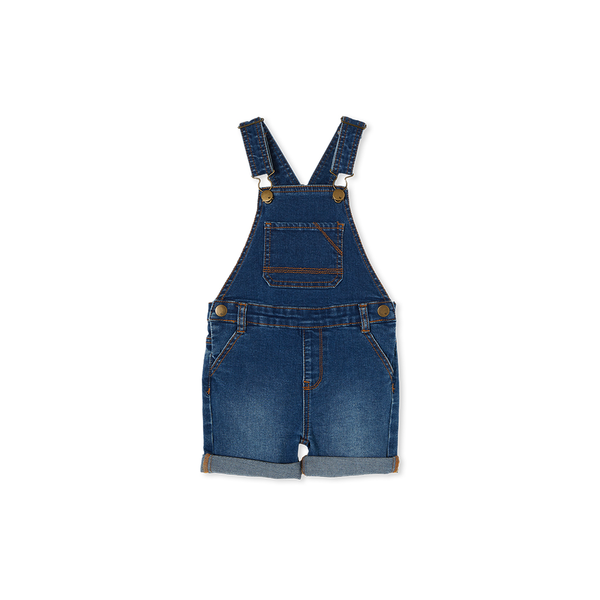 Milky Knit Denim Overalls