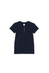 Milky Rib Henley Tee-tops-Bambini