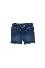 Milky Knit Denim Short-pants-and-shorts-Bambini