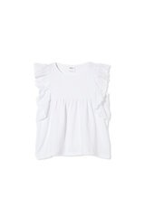Milky Broderie Frill Tee-tops-Bambini