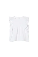 Milky Broderie Frill Tee-tops-Bambini
