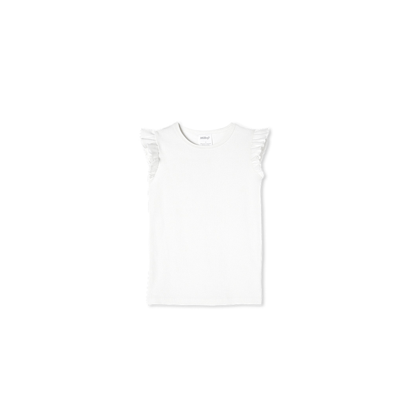 Milky Frill Rib Tee