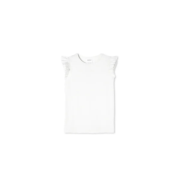 Milky Frill Rib Tee