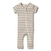 Wilson & Frenchy Stripe Rib Zipsuit-bodysuits-and-rompers-Bambini