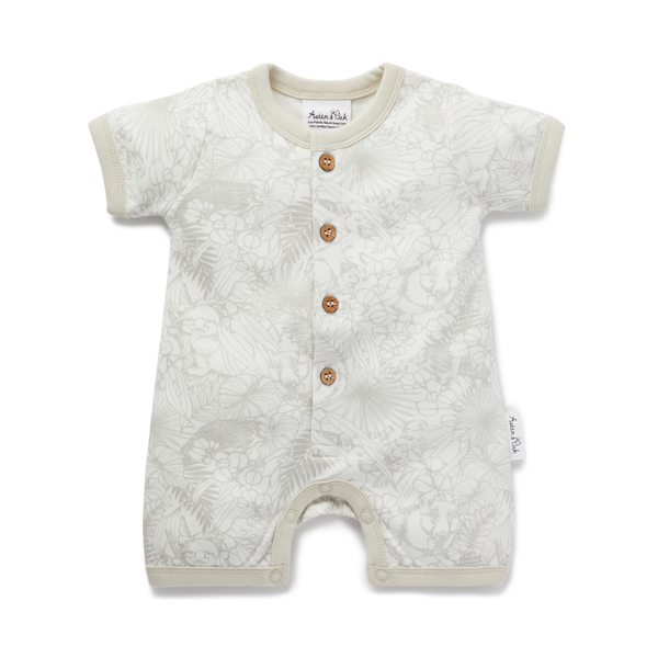 Aster & Oak Animal Button Romper