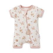 Aster & Oak Posy Floral Zip Romper-bodysuits-and-rompers-Bambini