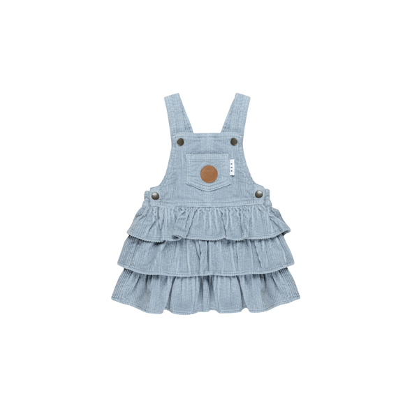 Huxbaby Dusty Blue Cord Pinafore