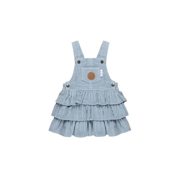 Huxbaby Dusty Blue Cord Pinafore