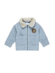Huxbaby Dusty Blue Cord Jacket-jackets-and-cardigans-Bambini