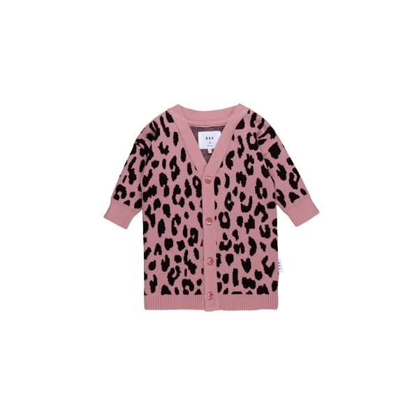 Buy Huxbaby Leopard Knit Cardi Online At Bambini NZ