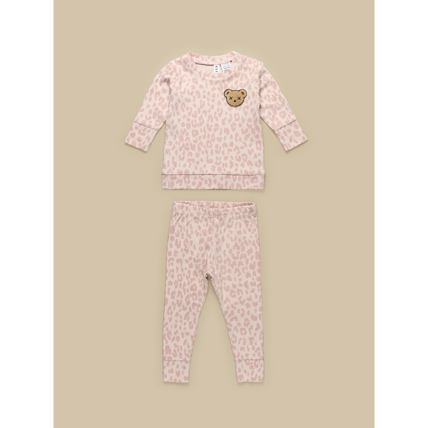 Huxbaby Rose Leopard PJ Set