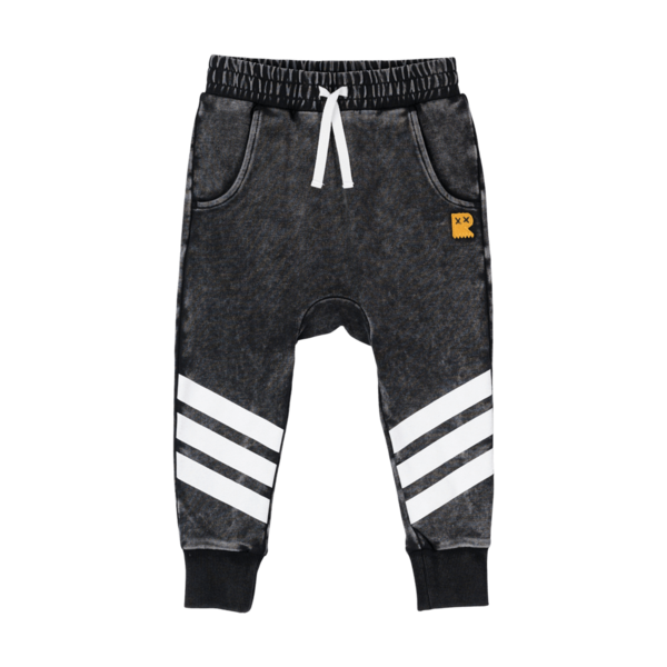 Rock Your Kid Black Wash Track Pants