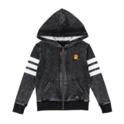 Rock Your Kid Black Wash Hoodie-tops-Bambini