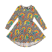 Rock Your Kid Checker Rainbow Waisted Dress-dresses-and-skirts-Bambini